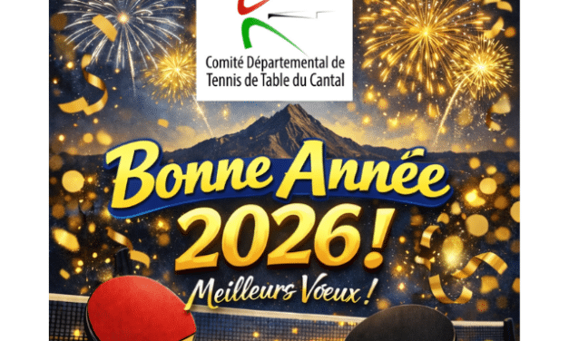 Bonne année à tous les pongistes!