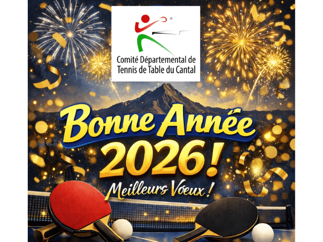 Bonne année à tous les pongistes!