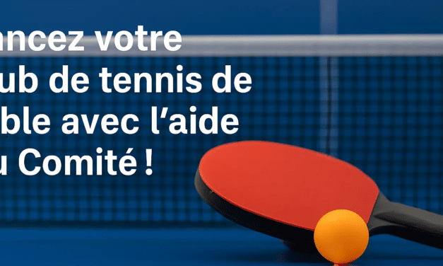 Créer un club de tennis de table
