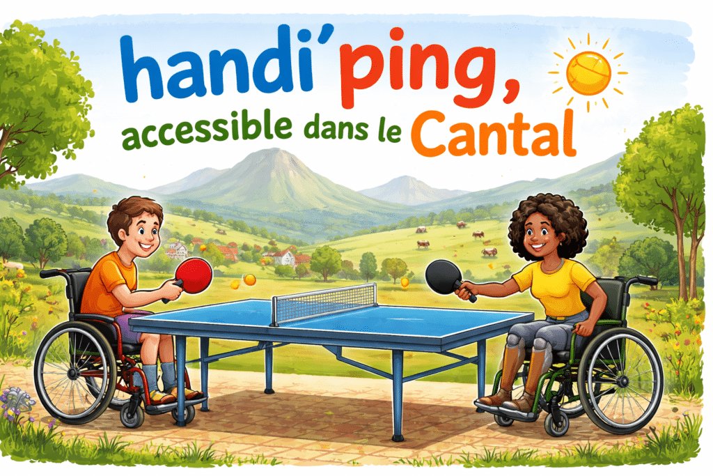 Le Handi&rsquo;Ping est accessible dans le Cantal